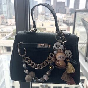 Mini Satchel Bag with Custom Purse Chains and Charms